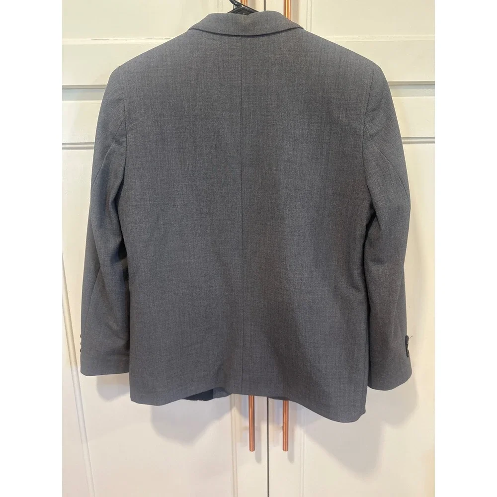 Van Heusen Flex Kids Boys Gray Blazer Suit Jacket Size 14 Husky Formal Wedding